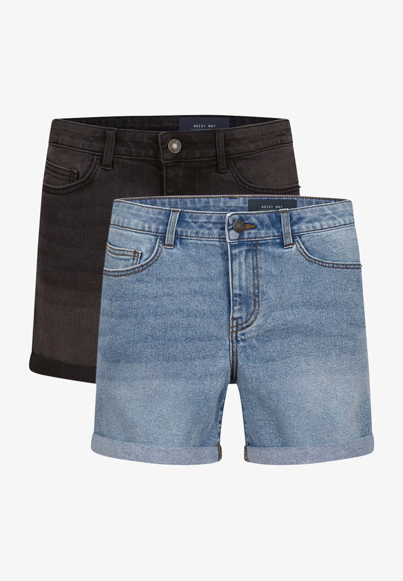 Noisy May BELUCKY 2 PACK - Jeans Shorts - Dark Grey Light Blue 3 Noisy May BELUCKY 2 PACK - Jeans Shorts - Dark Grey Light Blue