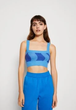 Noisy May NMCOSMIC SQUARE NECK - Top - Azure Blue