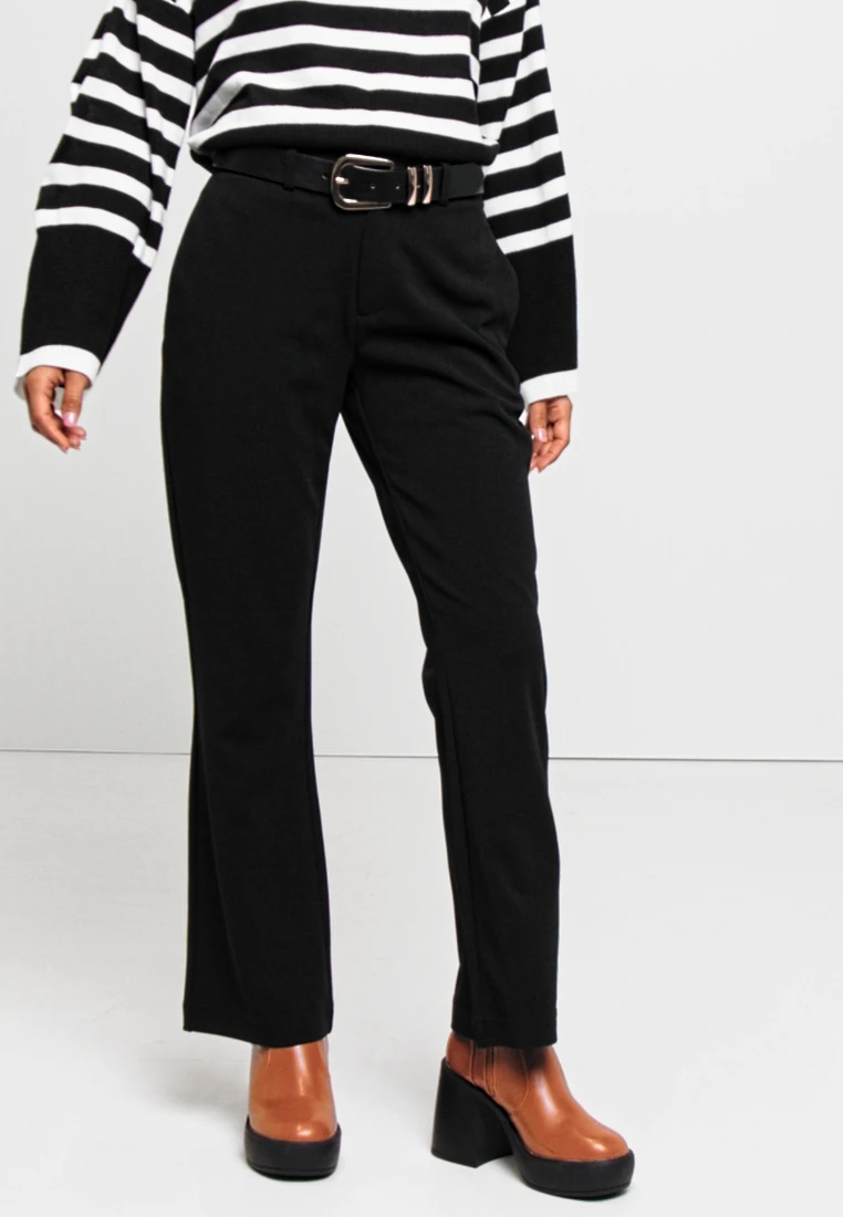 Noisy May Petite NMROBYN PANTS - Stoffhose - Black 4 Noisy May Petite NMROBYN PANTS - Stoffhose - Black - Image 2