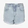 Noisy May HIGH WAIST - Jeans Shorts - Light Blue Denim