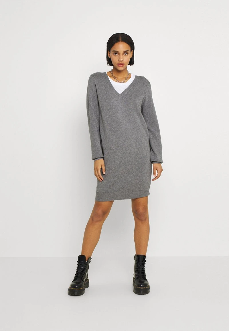 Noisy May NMSHIP DRESS - Strickkleid - Mottled Grey 3 Noisy May NMSHIP DRESS - Strickkleid - Mottled Grey