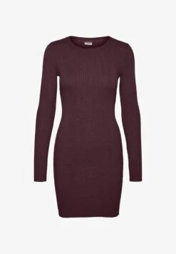 Noisy May KURZES - Strickkleid - Windsor Wine