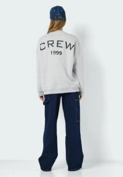 Noisy May CREW - Sweatshirt - Light Grey Melange