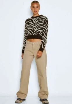 Noisy May NMANNI O NECK - Strickpullover - Demitasse