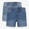 Noisy May BELUCKY 2 PACK - Jeans Shorts - Light Blue Medium Blue