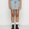 NMAPRIL SKIRT - Jeansrock - Light Blue Denim
