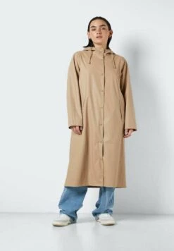 Noisy May SKY L/S A-LINE RAINCOAT NOOS - Regenjacke / Wasserabweisende Jacke - Beige Mottled Beige