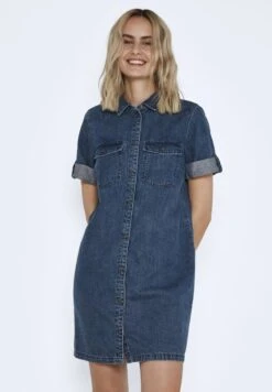 Noisy May NMSIGNE DRESS - Jeanskleid - Medium Blue Denim