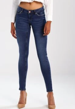 Noisy May NMEVE POCKET PIPING - Jeans Skinny Fit - Dark Blue Denim