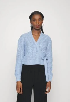 Noisy May Petite NMBARLEY WRAP - Strickpullover - Serenity