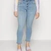 NMAGNES BUTTON - Jeans Skinny Fit - Light Blue Denim -Fashion Verkauf bb8a351e35884465b853837f513a4118