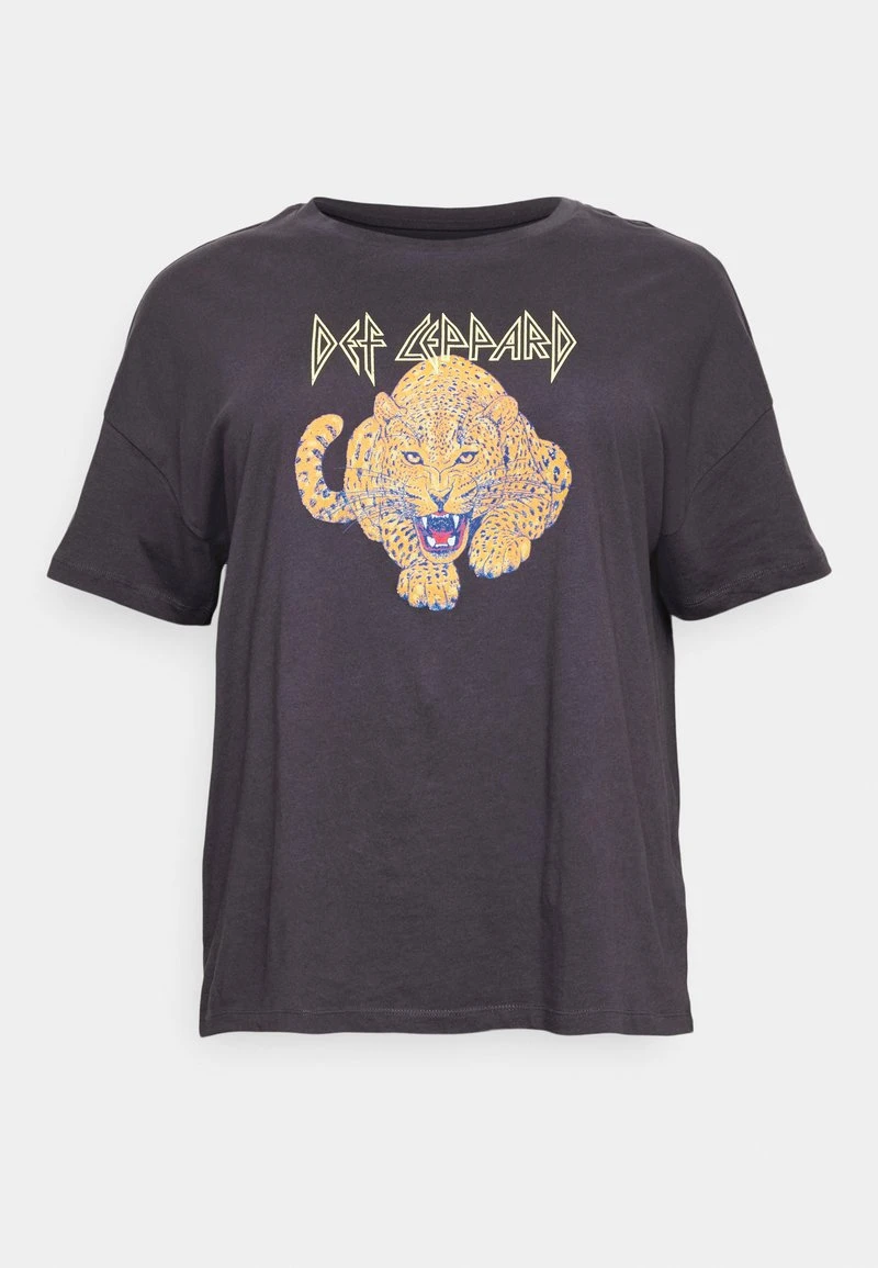 NMIDA DEEF LEOPARD O NECK TOP CURVE - T-Shirt Print - Obsidian/def Leppard 7 NMIDA DEEF LEOPARD O NECK TOP CURVE - T-Shirt Print - Obsidian/def Leppard - Image 5