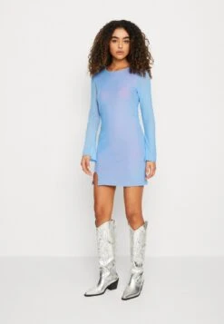 Noisy May NMCARRIE SHORT SLIT DRESS - Etuikleid - Azure Blue