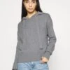 Noisy May NMSHIP HOODIE - Strickpullover - Mottled Grey -Fashion Verkauf ebf08775ddfa44e5bdfc37ffa53569fb