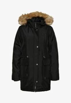 Noisy May NMMOLLY NOOS - Wintermantel - Black Light Fur