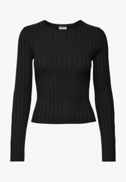 Noisy May LANGÄRMELIGES CUT-OUT - Strickpullover - Black