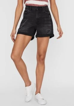 Noisy May Jeans Shorts - Black Denim