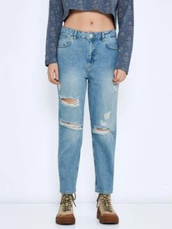 Noisy May Jeans "Nmisabel" - Mom Fit - In Hellblau -Fashion Verkauf noisy may jeans nmisabel mom fit in hellblau 2