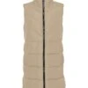 Noisy May Lange Steppweste NMDALCON Puffer Winterjacke Ohne Ärmel In Beige -Fashion Verkauf noisy may lange steppweste nmdalcon puffer winterjacke ohne armel in beige