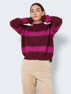 Noisy May Pullover "Adele" In Bordeaux/ Pink