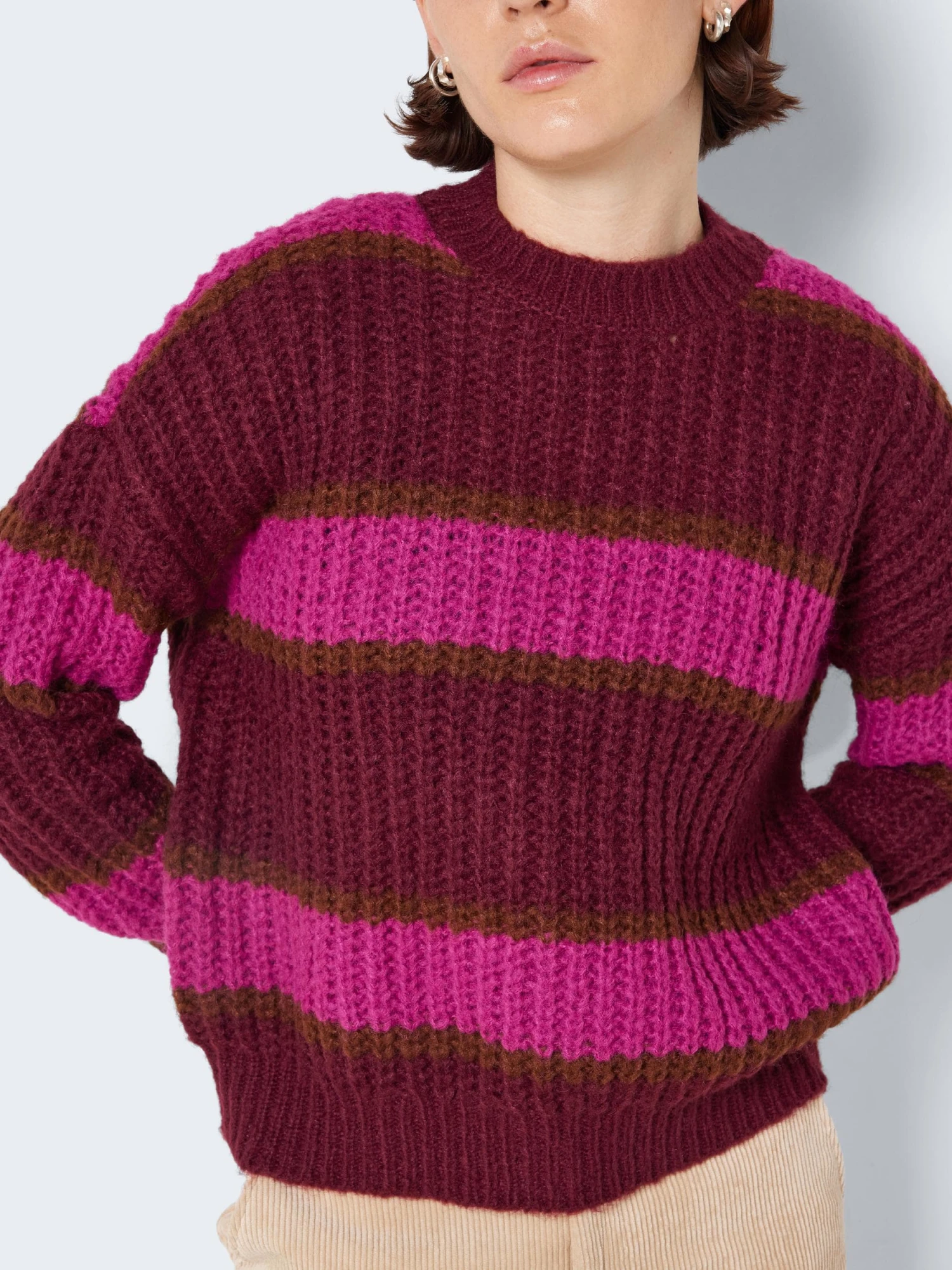 Fashion Verkauf -Fashion Verkauf noisy may pullover adele in bordeaux pink 3