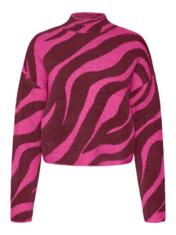 Noisy May Pullover "Jessie" In Pink/ Bordeaux