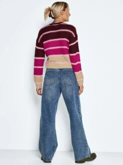 Noisy May Pullover "Marley" In Bordeaux/ Beige -Fashion Verkauf noisy may pullover marley in bordeaux beige 2