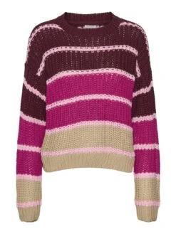 Noisy May Pullover "Marley" In Bordeaux/ Beige -Fashion Verkauf noisy may pullover marley in bordeaux beige 4