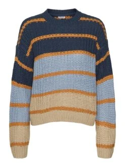 Noisy May Pullover "Marley" In Dunkelblau/ Beige -Fashion Verkauf noisy may pullover marley in dunkelblau beige 4