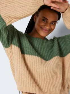 Noisy May Pullover "Poppy" In Beige/ Grün -Fashion Verkauf noisy may pullover poppy in beige grun 3